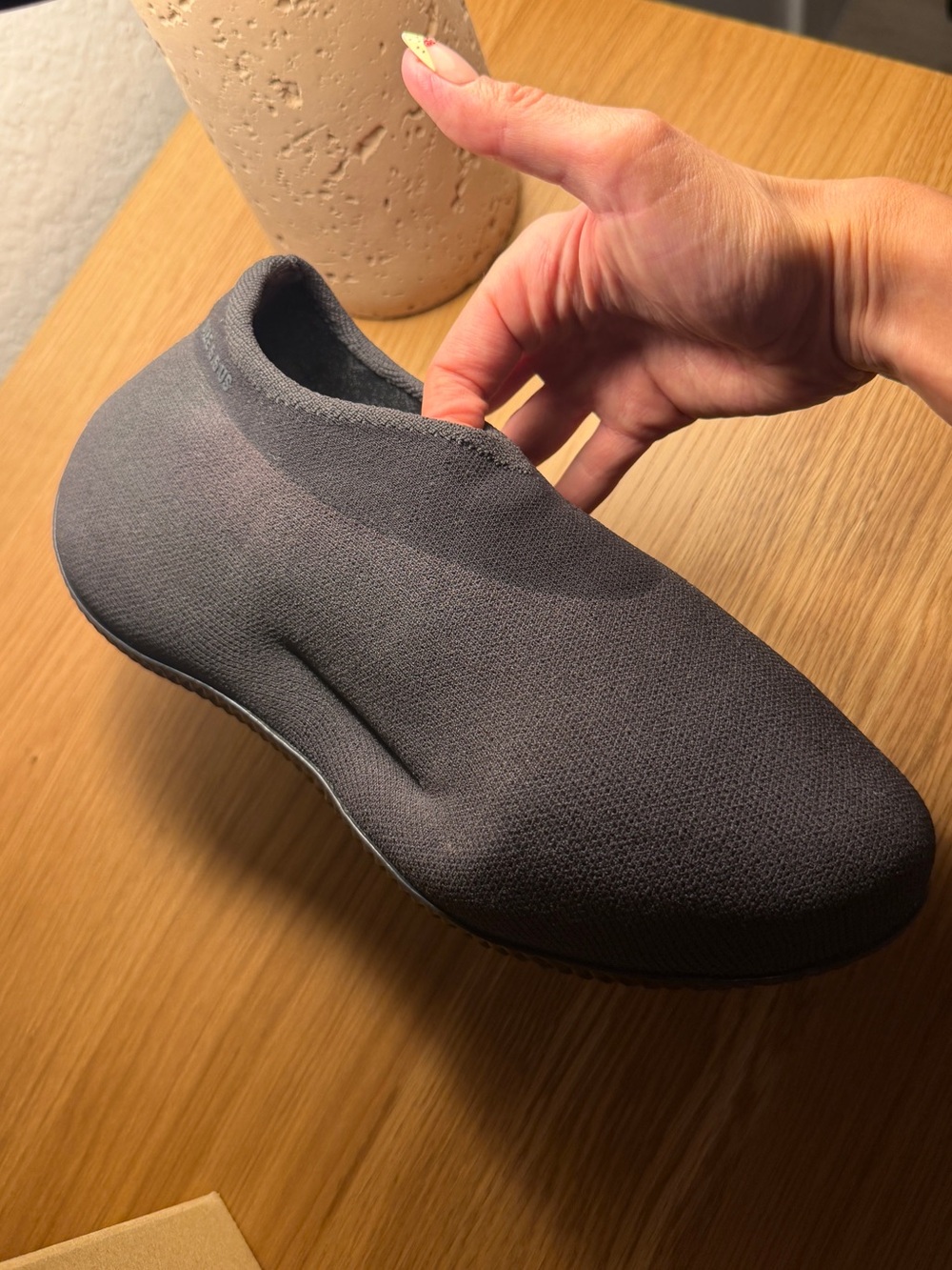adidas Mens Yeezy Knit Runner Slip On Sneakers Shoes Casual - Grey
